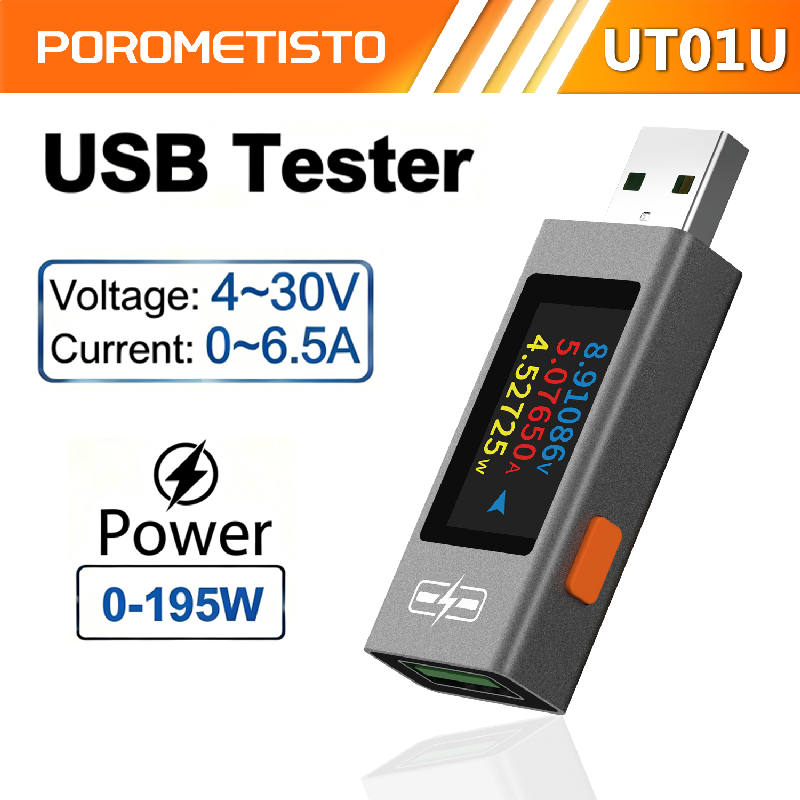 Usb Ammeter Tester - POROMETISTO UT01U testeur USB ampèremètre de
