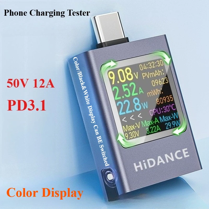 13 en 1 DC 4.5-50V 0-12A affic - Usb Ammeter Tester avis et prix