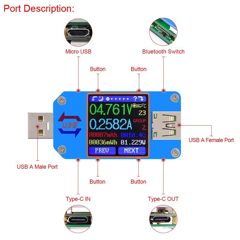 UM25 UM25C compteur de tension - Usb Ammeter Tester avis et prix