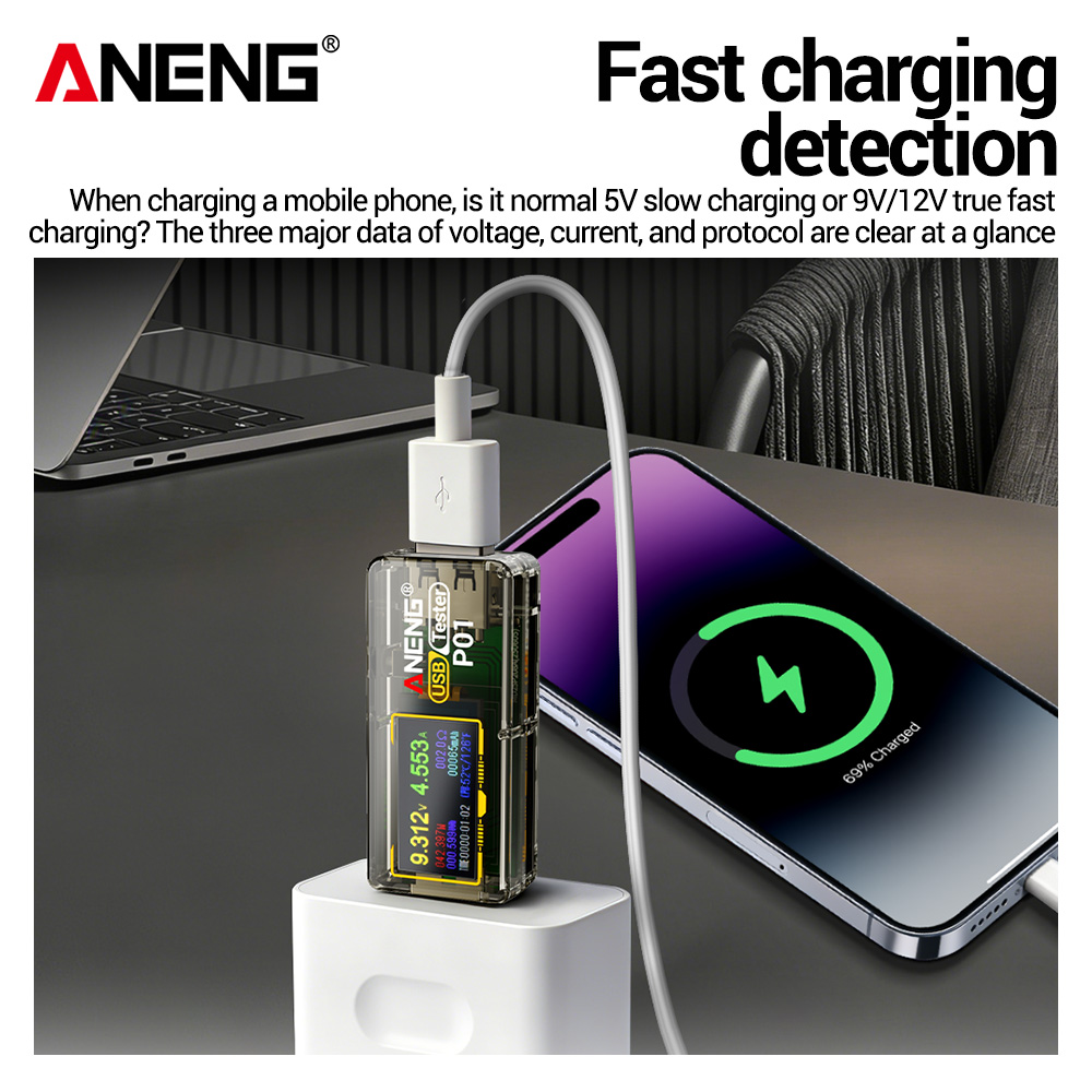 Testeur USB ANENG P01, Voltmèt - Usb Ammeter Tester avis et prix